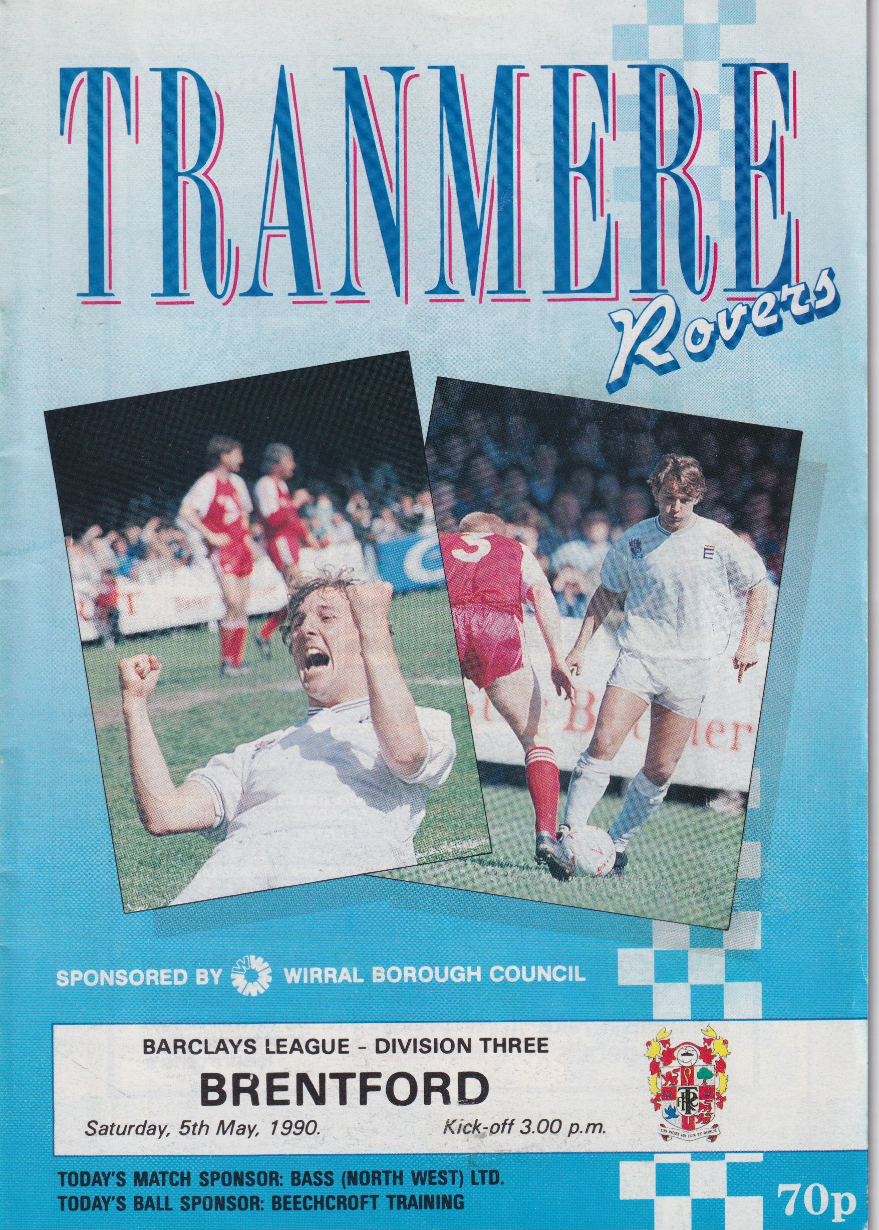 Tranmere Rovers v Brentford match programme
